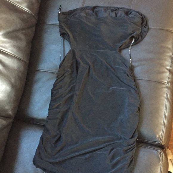NWOT Black Bodycon side cut out mini dress - Picture 3 of 4